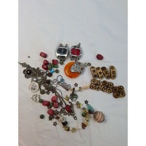 Jewelry Making Craft Lot Narmi Watch Faces Beads Charms Pendants Mixed Media